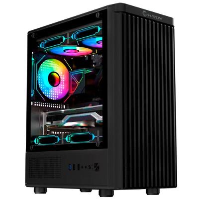 Gabinete para Computador GB1727 Gamer Micro ATX ITX com 3 Fans RGB Preto