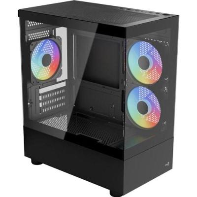 Gabinete Gamer Aerocool Viewport Usb-c V1 Preto Lateral Vidro Temperado [f002]