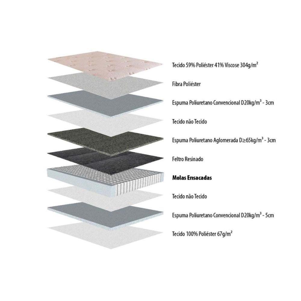 Cama Box King: Colchão Molas Herval MasterPocket Ensacadas Pallace Bambu Plus + Base CRC Suede Bege(193x203) - 7