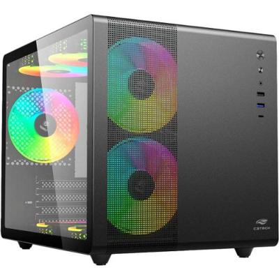 Gabinete Gamer C3tech Aquarius Mt-g710 Sem Fans Preto [f002]