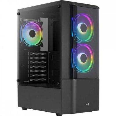 Gabinete Gamer Aerocool Atx Quantum V2 Preto Lateral Vidro [f002]