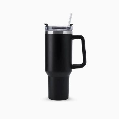 Copo Térmico Grande 1200 Ml Canudo Parede Dupla - Preto