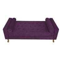 Recamier Baú Félix Queen Size 160cm Suede Roxo