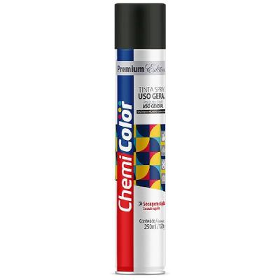 Tinta Spray 250ml Premium Edition Para Uso Geral Preto Fosco 680522 Chemicolor Tinta Spray 250ml