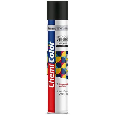 Tinta Spray 250ml Premium Edition Para Uso Geral Preto Brilhante 680521 Chemicolor Tinta Spray 2