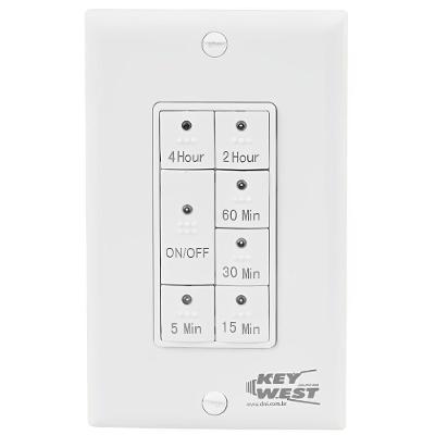 Temporizador E Interruptor Digital de Embutir 110 Volts Para Caixa 4x2 6605 Key West Temporizado