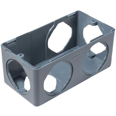 Caixa de Derivação Múltipla Cinza Tipo L com 6 Saídas de 1 com 4 Tampões E017200040 Wetzel Caixa