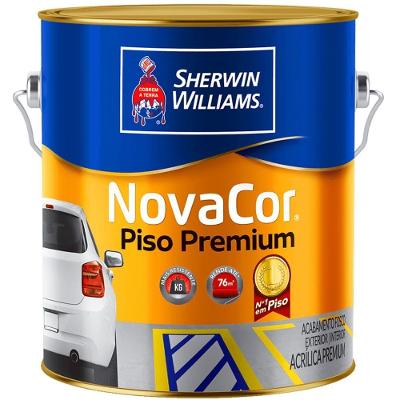 Tinta Acrílica Novacor Piso Premium Liso Preto de 3,6 Litros 38087101 Sherwin Williams Tinta Nov