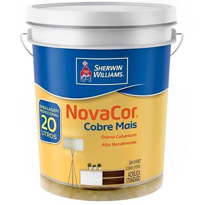 Tinta Acrílica Fosco Novacor Cobre Mais Branco 20 Litros 38593167 Sherwin Williams Tinta Acrílic