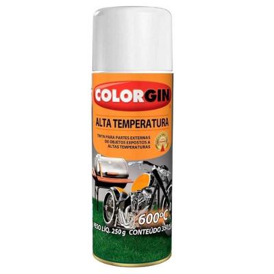 Tinta Spray de Alta Temperatura Branco Fosco 350 Ml 5724 Colorgin Tinta Spray Alta Temperatura 3