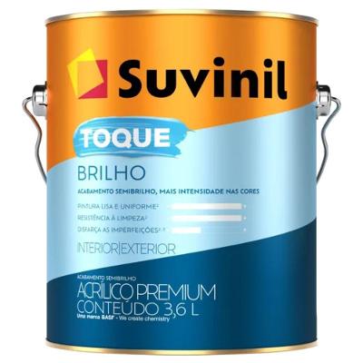Tinta Acrílica Toque Brilho Branco Neve 3,6 Litros 50839876 Suvinil Tinta Acril Toque Brilho Brc