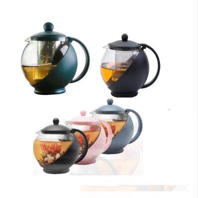 Bule Chaleira Infusor Jarra Vidro 750ml Inox Coador Filtro Cha Cafe Cozinha Vintage Luxo Resistente