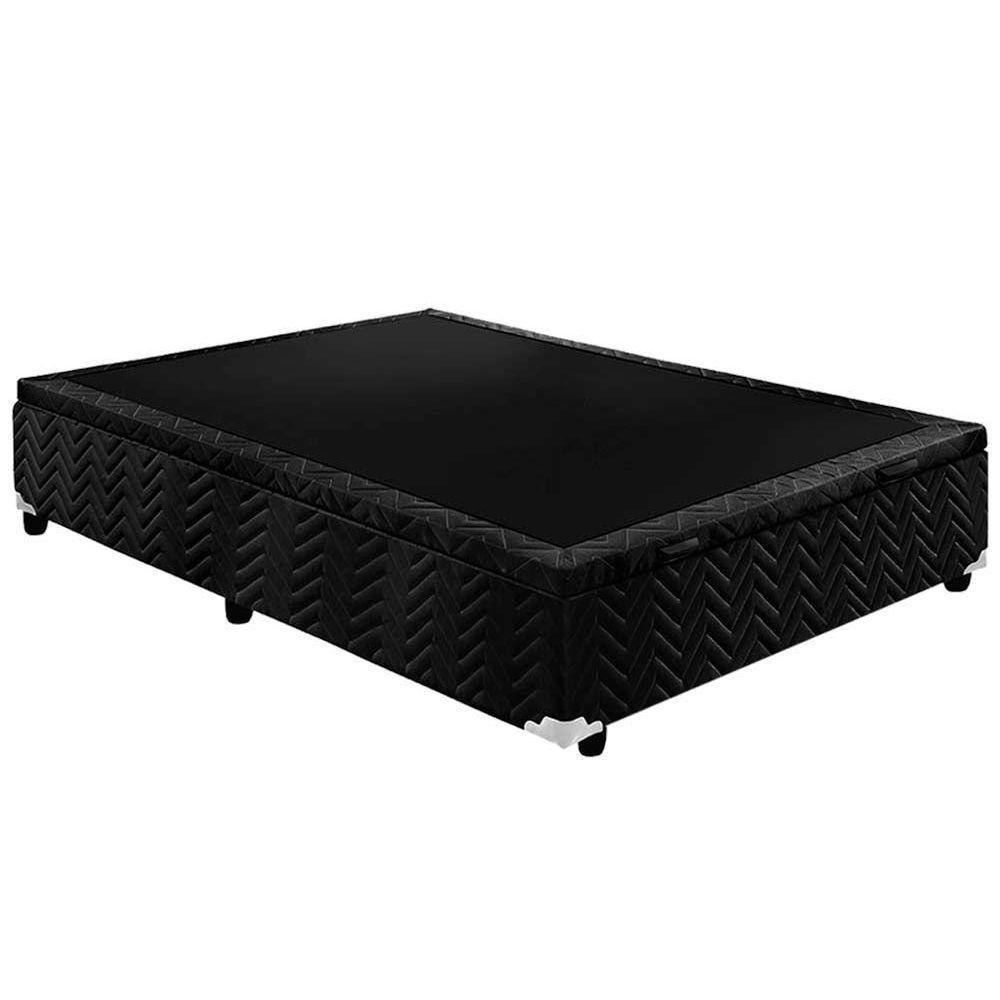 Cama Box Baú Casal: Colchão Espuma Paropas D33 Pasquale + Base CRC Suede Black(138x188) - 2