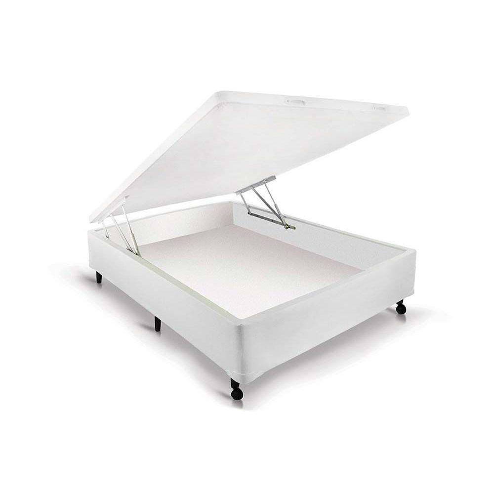 Cama Box Baú Casal Courano White New (138x188x32) - Castor - 1