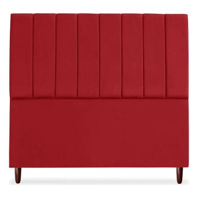 Cabeceira De Cama Box Carla Casal 140 Cm Suede Vermelho Do Lar Móveis E Decoração