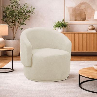 Poltrona Decorativa Sala De Estar Recepção Jasmine Suede Cor Bege