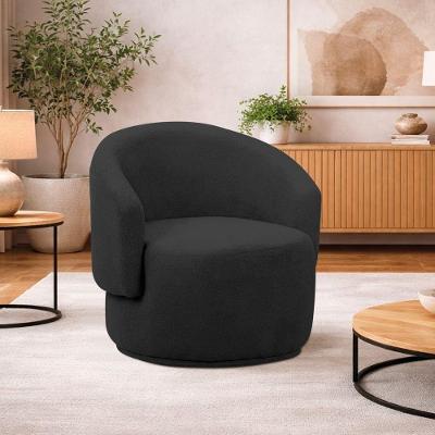 Poltrona Decorativa Sala De Estar Recepção Jasmine Linho Cor Preto