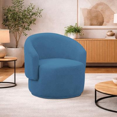 Poltrona Decorativa Sala De Estar Recepção Jasmine Linho Cor Azul Royal