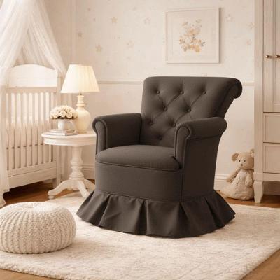 Poltrona Amamentação Quarto Bebê Confortável Descanso Sala Leitura Suede Cor:suede Marrom