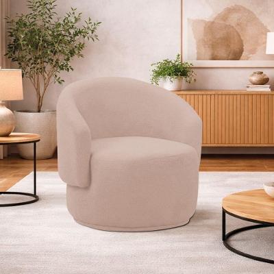 Poltrona Decorativa Sala De Estar Recepção Jasmine Suede Cor Rosê