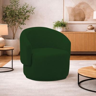 Poltrona Decorativa Sala De Estar Recepção Jasmine Suede Cor Verde