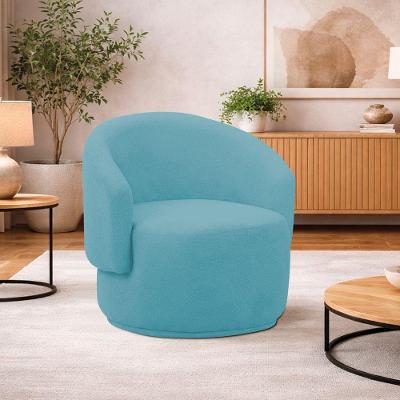 Poltrona Decorativa Sala De Estar Recepção Jasmine Suede Cor Azul Turquesa