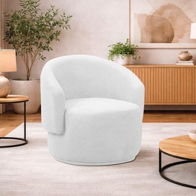 Poltrona Decorativa Sala De Estar Recepção Jasmine Suede Cor Branco