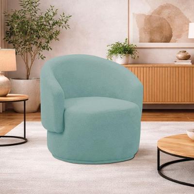 Poltrona Decorativa Sala De Estar Recepção Jasmine Suede Cor Azul Tiffany