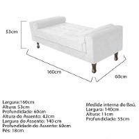 Recamier Baú Félix Solteiro 160cm Corano Branco - 2