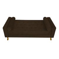 Recamier Baú Félix Solteiro 90cm Suede Marrom - 3