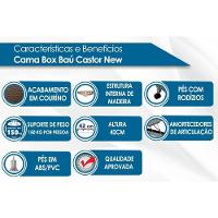 Cama Box Baú Queen Courano Black New (158x198x35) - Castor - 2