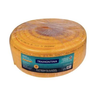 Eletroduto Corrugado Amarelo 32mm X 25 Metros - Uso Elétrico - Tramontina