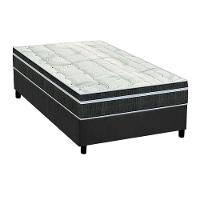 Cama Box Solteiro: Colchão Molas Orthoflex Bonnel Venezia + Base CRC Suede Gray(88x188) - 1