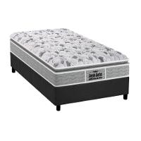 Cama Box Solteiro: Colchão Espuma Probel D45/EP Anatômico Firmepedic Guarda Costas Próextreme Plus + Base CRC Suede Gray(88x188) - 1