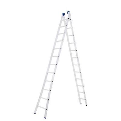 Escada Escada Extensiva Mor 2x12 3,6-6,17M 12 Degraus em Alumínio Prata Dobrável Suporta 150KG
