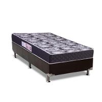 Cama Box Solteiro: Colchão Espuma D33 Luckspuma Supreme + Base CRC Suede Black(88x188) - 1