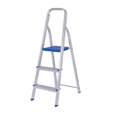 Escada Doméstica Escada Alumínio 3 Degraus Doméstica 110CM em Alumínio Leve e Resistente Capacidade