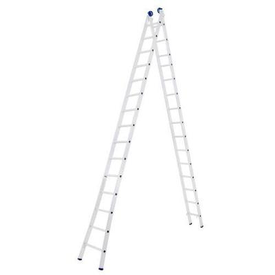 Escada de Alumínio Extensiva Escada Extensiva Mor 2x15 7,57M 15 Degraus Dobrável para Até 150KG