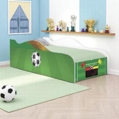 Cama Carro Fun Adesivada Campo De Futebol Solteiro