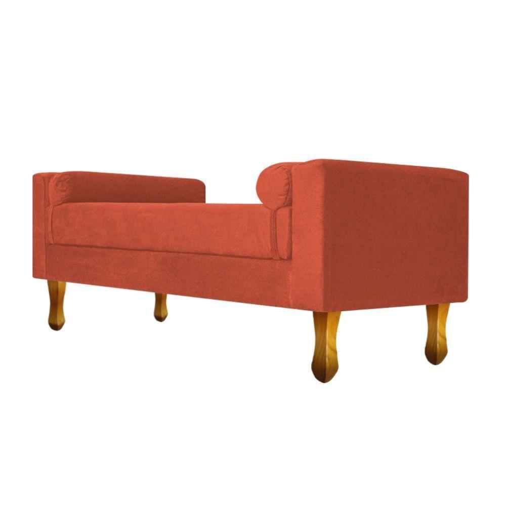 Recamier Baú Félix Solteiro 90cm Suede Terracota - 2