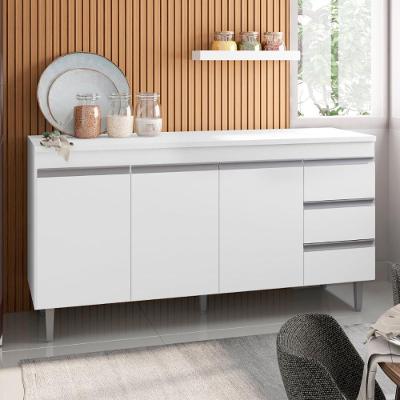 Balcao De Cozinha Florida 3pt 1,50m Branco
