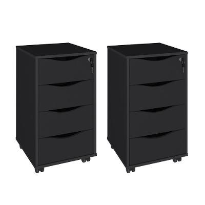 Conjunto De Gaveteiros Mansfield Preto