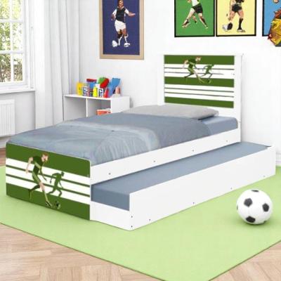 Bicama Juvenil Com Cabeceira Adesivada Futebol Jogador