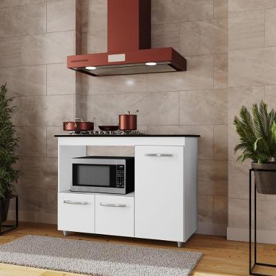 Armário Balcão Para Cooktop Com Nicho Forno Branco