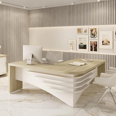 Mesa Executiva Em L Frosinone Carvalho Branco