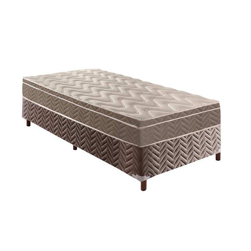 Cama Box Solteiro: Colchão Ortopédico Paropas D33/EP Confort Ultra Firme + Base CRC Rústico Brown(88x188) - 1