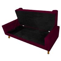 Recamier Baú Félix Queen Size 160cm Suede Bordô Doce Sonho - 9