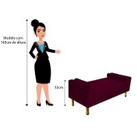 Recamier Baú Félix Queen Size 160cm Suede Bordô Doce Sonho - 6