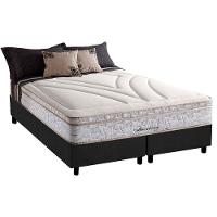Cama Box King: Colchão Molas Herval Maxspring American + Base Crc Suede Gray(193X203) - 1