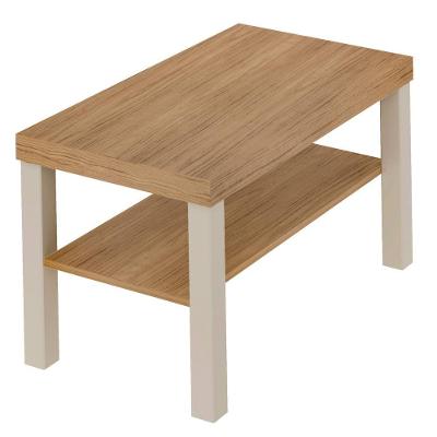 Mesa De Centro 1 Prateleira Faxinal Carvalho Off White